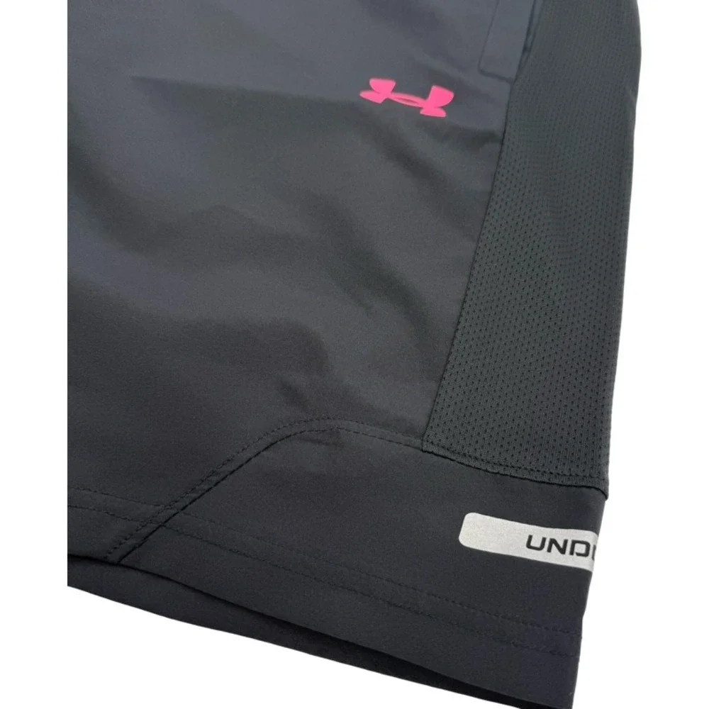 UNDER ARMOUR NEW 3XL Tech Victory Shorts Black Pink Logo Athletic Running Gym